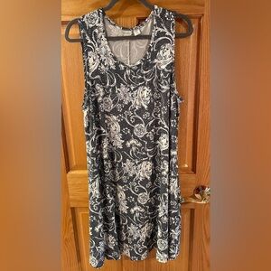 Joie Monochrome Floral Tank Dress
